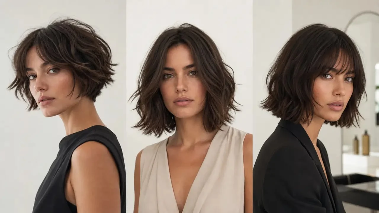 Carré destructuré : trois variantes de coupe moderne en salon
