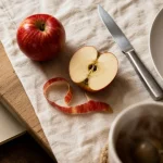 Manger pommes le soir : pomme rouge et thé fumant, collation légère