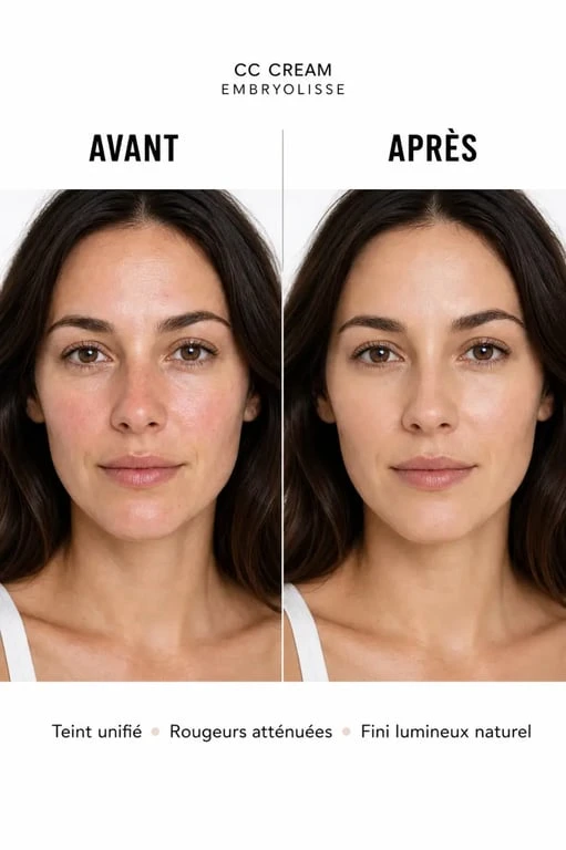 Embryolisse cc cream avis : avant et après avec rendu naturel et teint unifié
