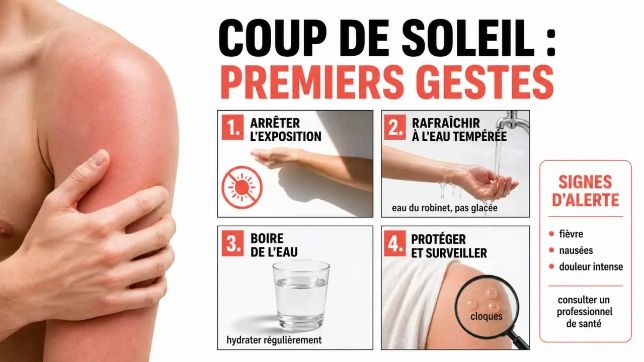 Comment faire dérougir un coup de soleil : gestes immédiats et signes d’alerte