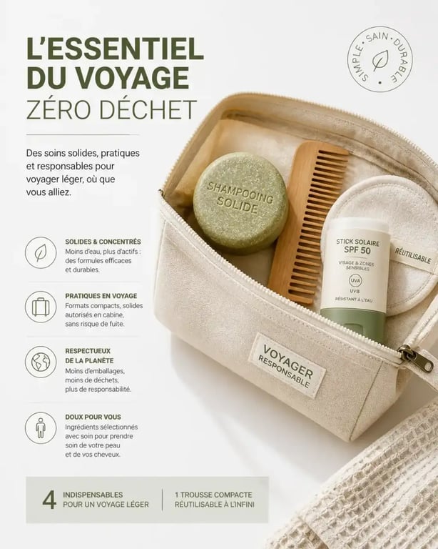 Comment préparer sa trousse beauté pour voyager sereinement avec des cosmétiques solides et compacts