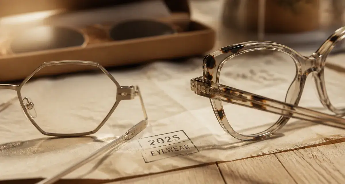 Tendance lunettes 2025 : montures hexagonales métal et papillon acétate
