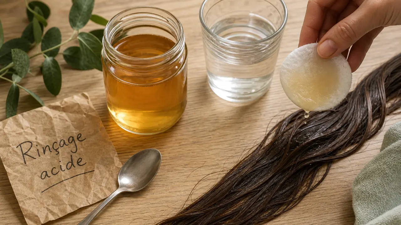 Vinaigre de cidre et cheveux : brillance, démêlage et rinçage