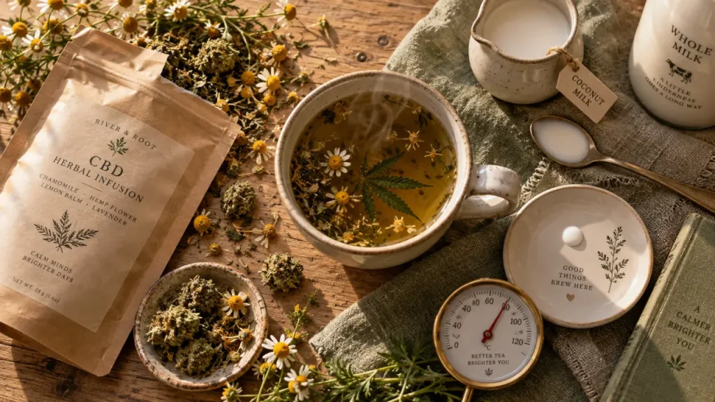 Tisane CBD : une touche de matière grasse améliore l’infusion