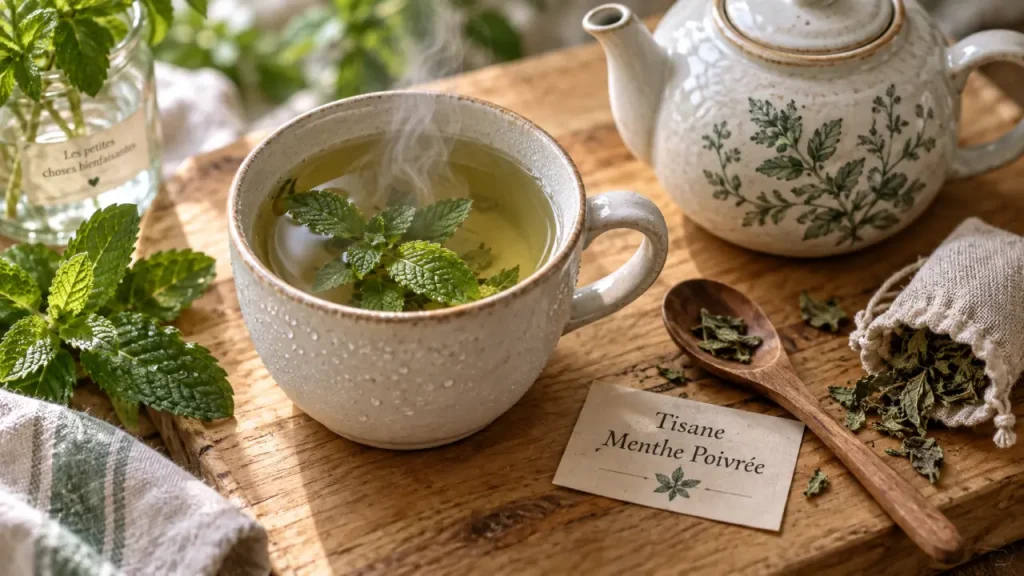 Tisane de menthe poivrée : 95 °C, 7 minutes et les précautions à connaître