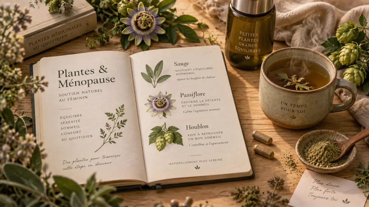 Plantes et ménopause : infusion, gélules et herbes