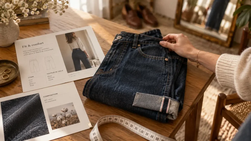 Une marque de jeans femme se juge au fit, à la matière et à l’usage